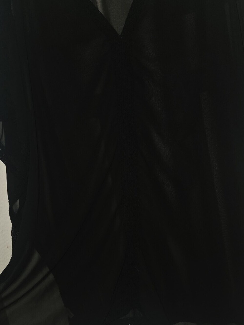 Sheer Black V-Neck Cover-Up - Picture 3 of 5